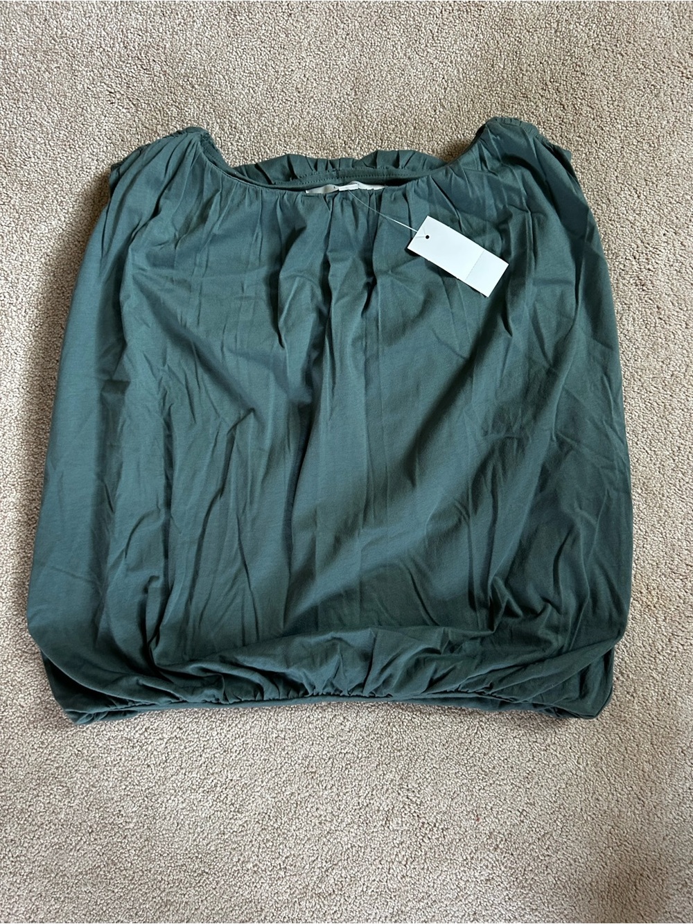 LOFT Teal Green Blouson Top